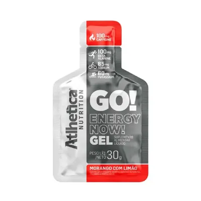 Gel Atlhetica Go Energy Now Morango Sache 30g